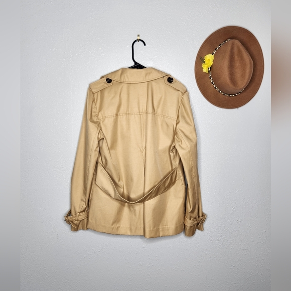 Michael Kors Tan Double-Breasted Pea Coat - Picture 2 of 3